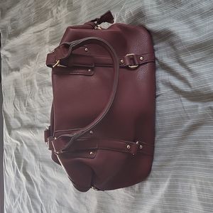 Maroon large handbag